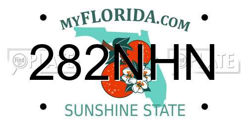 282NHN Florida License Plate