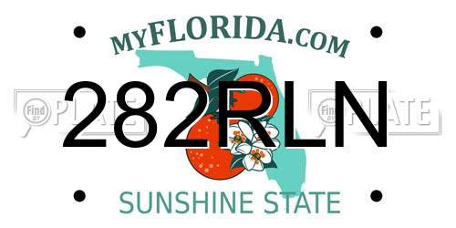 282RLN Florida License Plate
