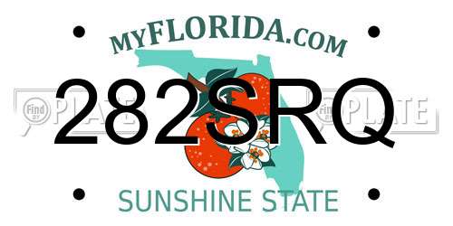 282SRQ Florida License Plate