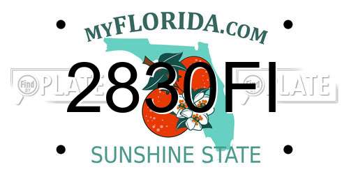 2830FI Florida License Plate