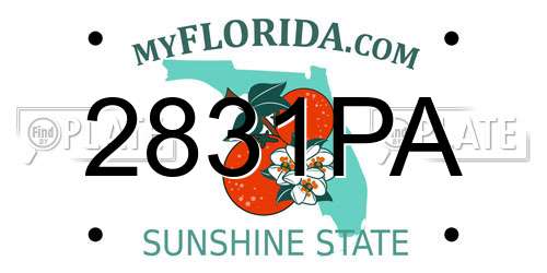 2831PA Florida License Plate