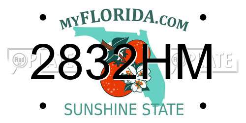 2832HM Florida License Plate