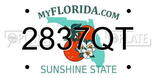 2837QT Florida License Plate