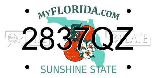 2837QZ Florida License Plate