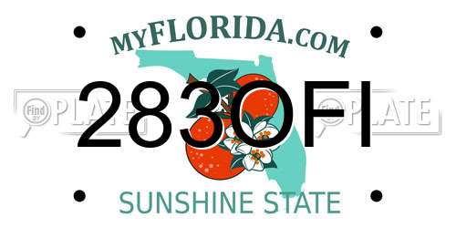 283OFI Florida License Plate