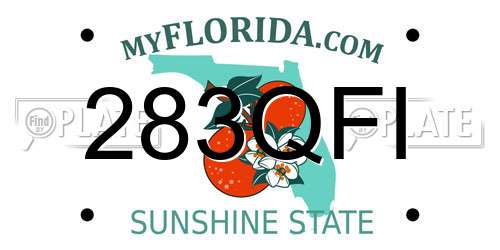 283QFI Florida License Plate