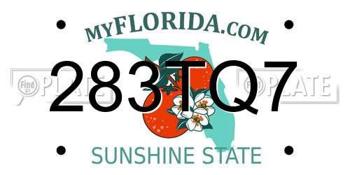 283TQ7 Florida License Plate