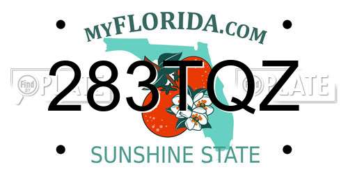 283TQZ Florida License Plate