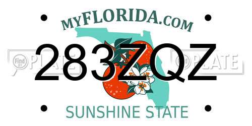 283ZQZ Florida License Plate
