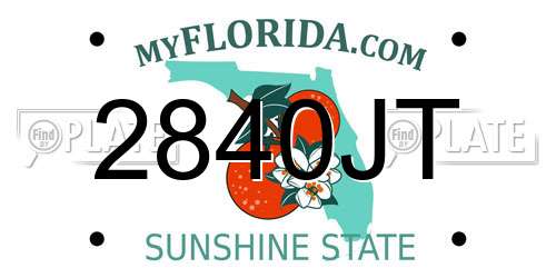 2840JT Florida License Plate