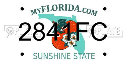 2841FC Florida License Plate