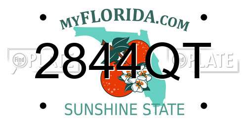 2844QT Florida License Plate
