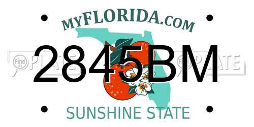 2845BM Florida License Plate