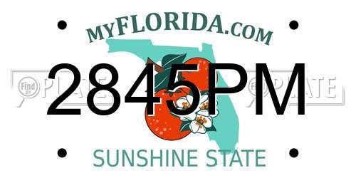 2845PM Florida License Plate
