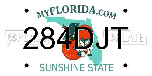 284DJT Florida License Plate