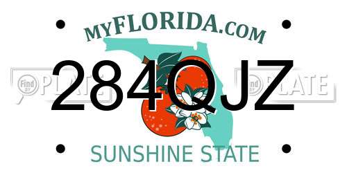 284QJZ Florida License Plate