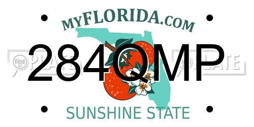 284QMP Florida License Plate