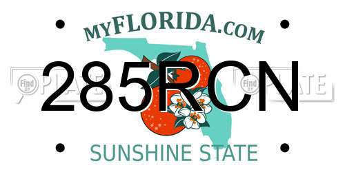 285RCN Florida License Plate