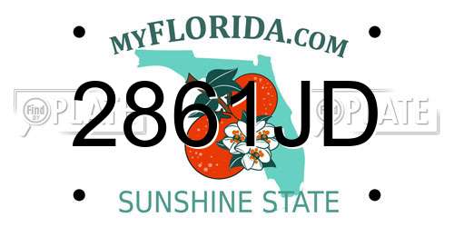 2861JD Florida License Plate