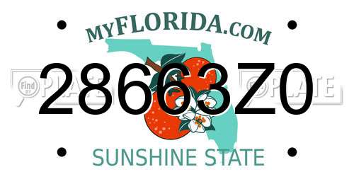 28663Z0 Florida License Plate