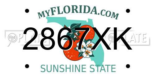 2867XK Florida License Plate