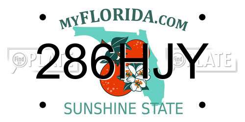 286HJY Florida License Plate