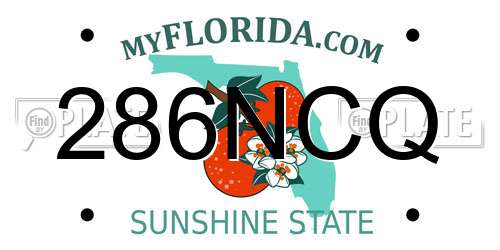 286NCQ Florida License Plate