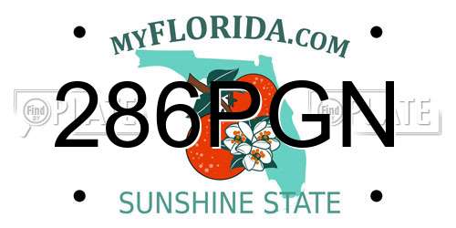 286PGN Florida License Plate