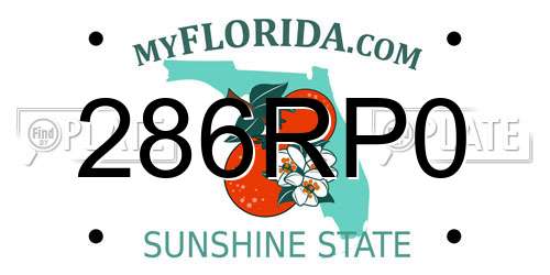 286RP0 Florida License Plate