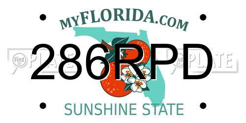 286RPD Florida License Plate