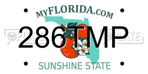 286TMP Florida License Plate