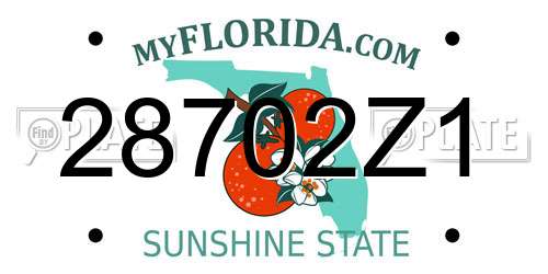 28702Z1 Florida License Plate