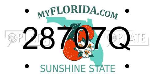 28707Q Florida License Plate