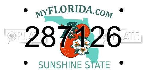 287126 Florida License Plate