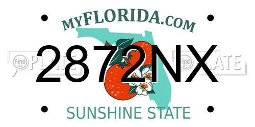 2872NX Florida License Plate