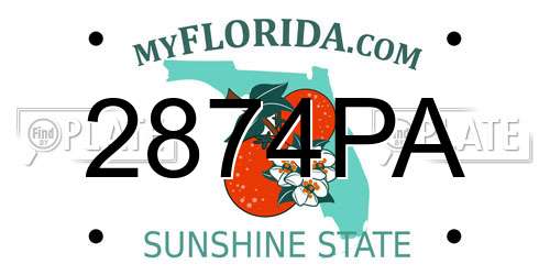 2874PA Florida License Plate