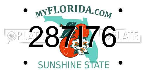 287I76 Florida License Plate