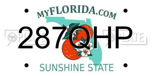 287QHP Florida License Plate