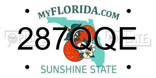 287QQE Florida License Plate