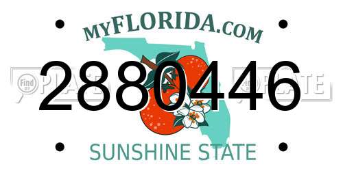 2880446 Florida License Plate