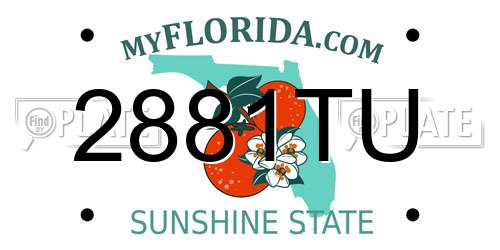 2881TU Florida License Plate