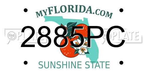 2885PC Florida License Plate