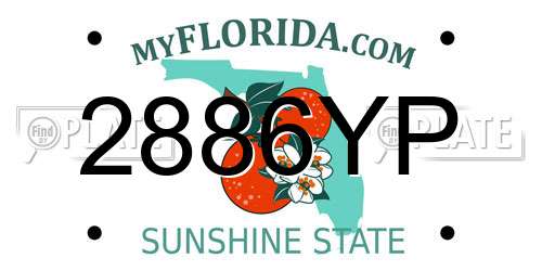 2886YP Florida License Plate