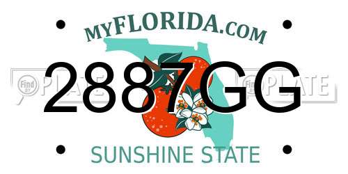 2887GG Florida License Plate