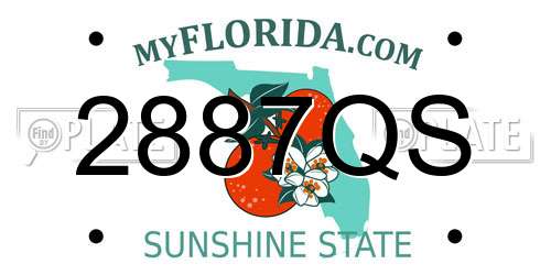 2887QS Florida License Plate