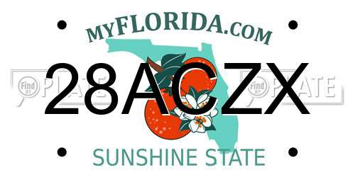 28ACZX Florida License Plate