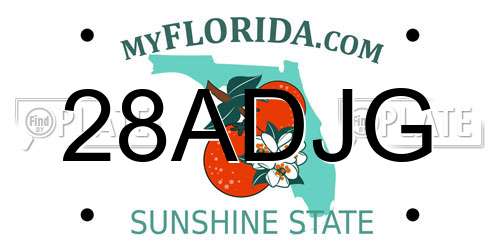 28ADJG Florida License Plate