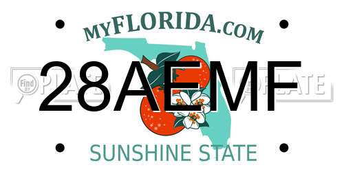 28AEMF Florida License Plate