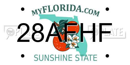 28AFHF Florida License Plate