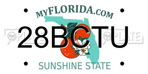 28BCTU Florida License Plate